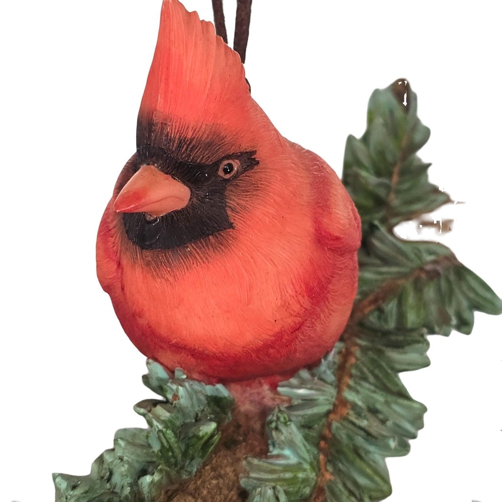 Marjolein Bastin Hallmark Cardinal Bird Pine Branch Bell Ornament Cottagecore - Picture 2 of 14